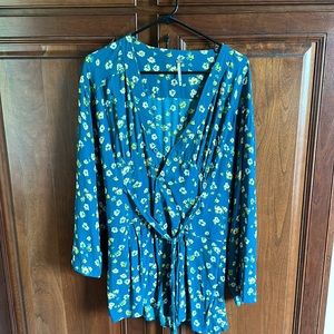 Floral long sleeved romper